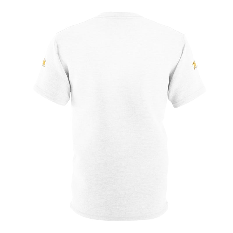 NEWLY RELEASED Unisex Jersey Style T-Shirt White & Yellow-KVOM