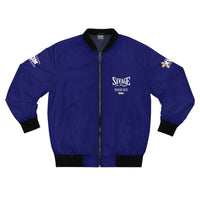 Savage In Prayer Bomber Jacket, Blue Royal-KVOM