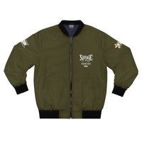 Savage In Prayer Bomber Jacket, Militant Green-KVOM