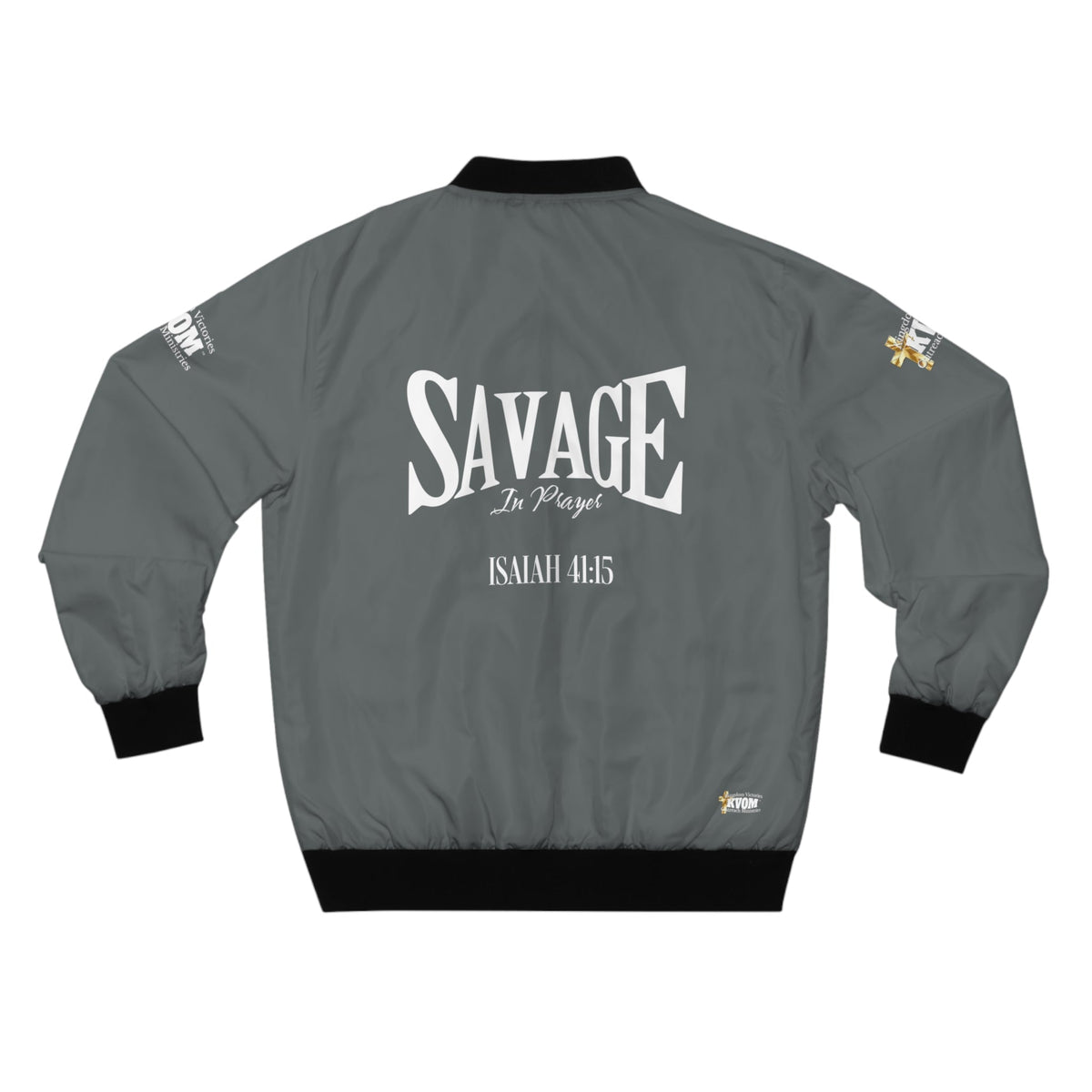 Savage In Prayer Bomber Jacket, Storm-KVOM