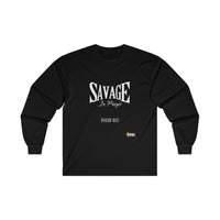 Savage In Prayer Long Sleeve Tee, Black-KVOM