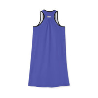 Savage In Prayer Women's Lengthy Dress, Blue Suede-KVOM