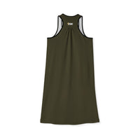 Savage In Prayer Women's Lengthy Dress, Militant Green-KVOM