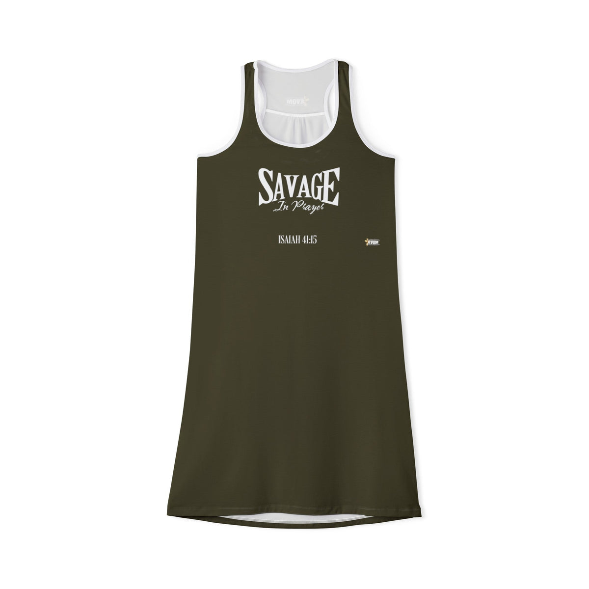 Savage In Prayer Women's Lengthy Dress, Militant Green-KVOM