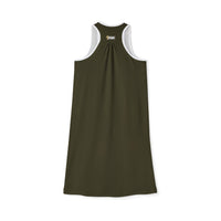 Savage In Prayer Women's Lengthy Dress, Militant Green-KVOM