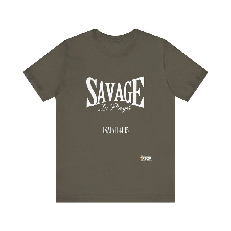 Savage in Prayer Short Sleeve T-Shirt-KVOM