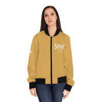 Savage in Prayer Women's Bomber Jacket, Summer Sand-KVOM