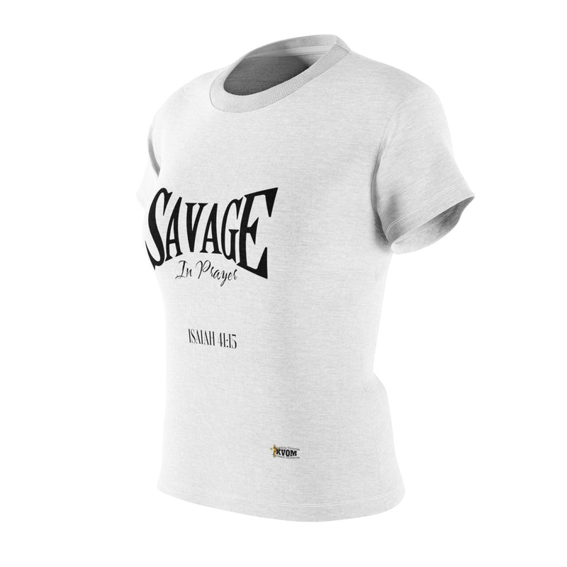 Savage in Prayer Women's Fitted Tee-KVOM