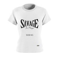 Savage in Prayer Women's Fitted Tee-KVOM