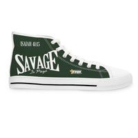 Savage in Prayer Women's High Top Sneakers, Forest Green-KVOM; KVOM Christian Clothing; Women’s Activewear; Workout Gear; Exercise Gear; Exercise Clothing; Duffle Bags; Christian Gym Bags; Women’s T-Shirts; Men’s T-Shirts Sale; Ladies Sports Tops; Ladies Sportswear; Activewear; Men’s Activewear; Gym Clothes; Glorious; Psalms; Blessings On Blessings; Teens Clothing; Exercise Mugs; Exercise Tumbler; Gym Gear; Christian Gym Clothes; Workout Clothing Sale; Mother’s Day Sale; Gifts For Sister; Christian Gifts; G