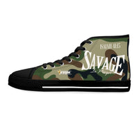 Savage in Prayer Women's High Top Sneakers, Green Camo-KVOM; KVOM Christian Clothing; Women’s Activewear; Workout Gear; Exercise Gear; Exercise Clothing; Duffle Bags; Christian Gym Bags; Women’s T-Shirts; Men’s T-Shirts Sale; Ladies Sports Tops; Ladies Sportswear; Activewear; Men’s Activewear; Gym Clothes; Glorious; Psalms; Blessings On Blessings; Teens Clothing; Exercise Mugs; Exercise Tumbler; Gym Gear; Christian Gym Clothes; Workout Clothing Sale; Mother’s Day Sale; Gifts For Sister; Christian Gifts; Gif