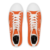 Savage in Prayer Women's High Top Sneakers, Orange-KVOM; KVOM Christian Clothing; Women’s Activewear; Workout Gear; Exercise Gear; Exercise Clothing; Duffle Bags; Christian Gym Bags; Women’s T-Shirts; Men’s T-Shirts Sale; Ladies Sports Tops; Ladies Sportswear; Activewear; Men’s Activewear; Gym Clothes; Glorious; Psalms; Blessings On Blessings; Teens Clothing; Exercise Mugs; Exercise Tumbler; Gym Gear; Christian Gym Clothes; Workout Clothing Sale; Mother’s Day Sale; Gifts For Sister; Christian Gifts; Gifts f