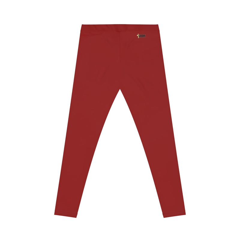 Savage in Prayer Women's Leggings, Blood Red-KVOM