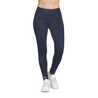 Savage in Prayer Women's Leggings, Indigo Denim-KVOM