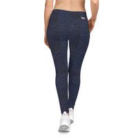 Savage in Prayer Women's Leggings, Indigo Denim-KVOM