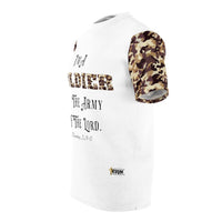 Soldier In The Army of The Lord T-Shirt, White, Brown Camo-KVOM