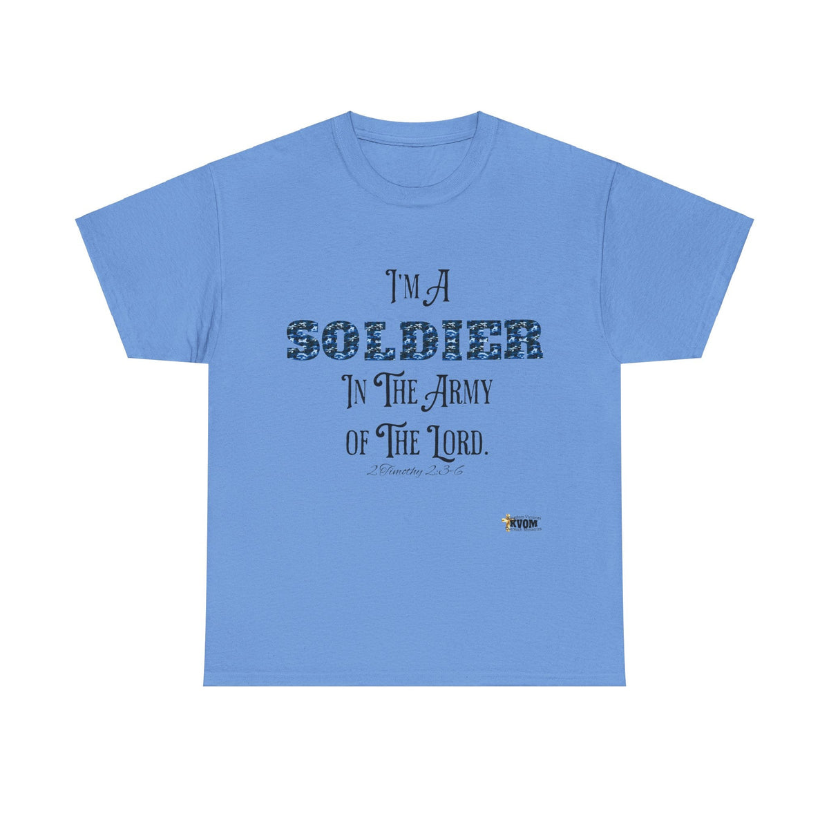 Soldier in The Army of The Lord T-Shirt, Blue Camo-KVOM