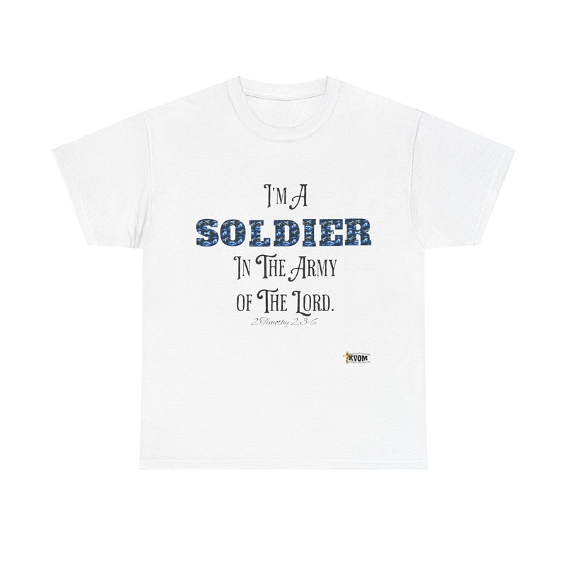 Soldier in The Army of The Lord T-Shirt, Blue Camo-KVOM