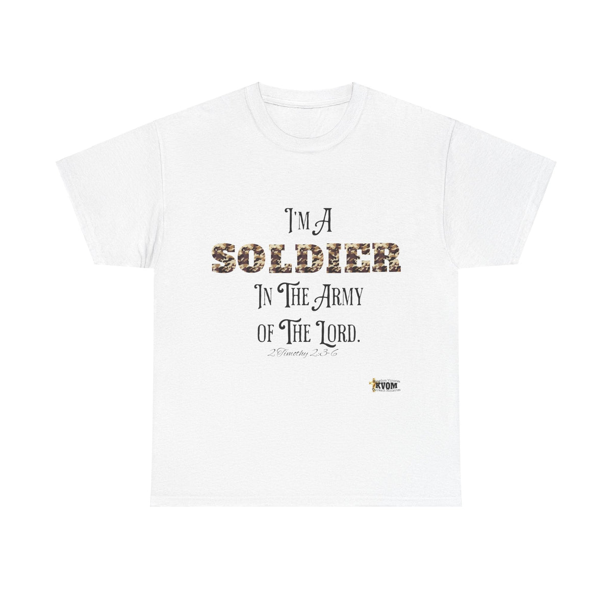 Soldier in The Army of The Lord T-Shirt, Brown Camo-KVOM