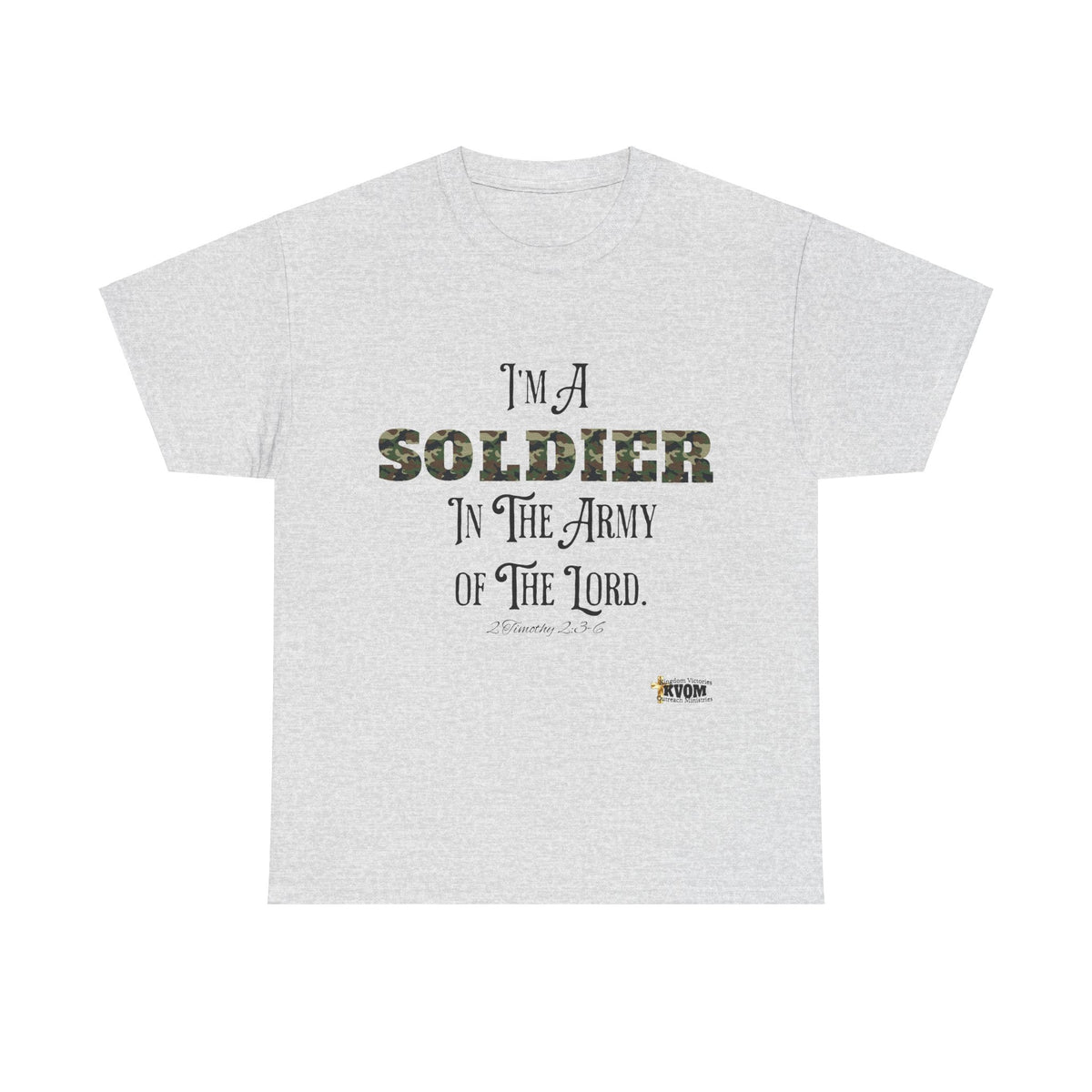 Soldier in The Army of The Lord T-Shirt, Green Camo-KVOM