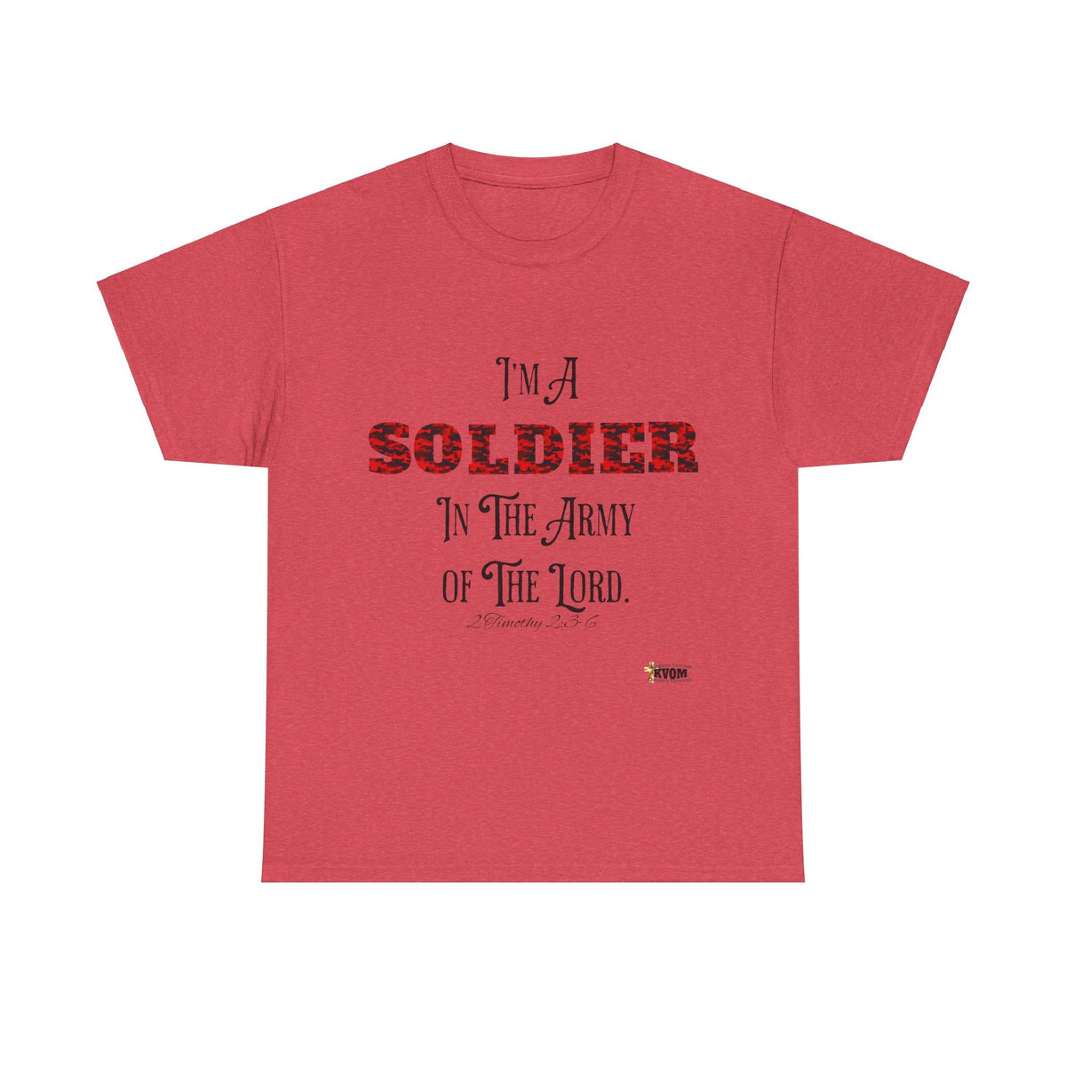 Soldier in The Army of The Lord T-Shirt, Red Camo-KVOM