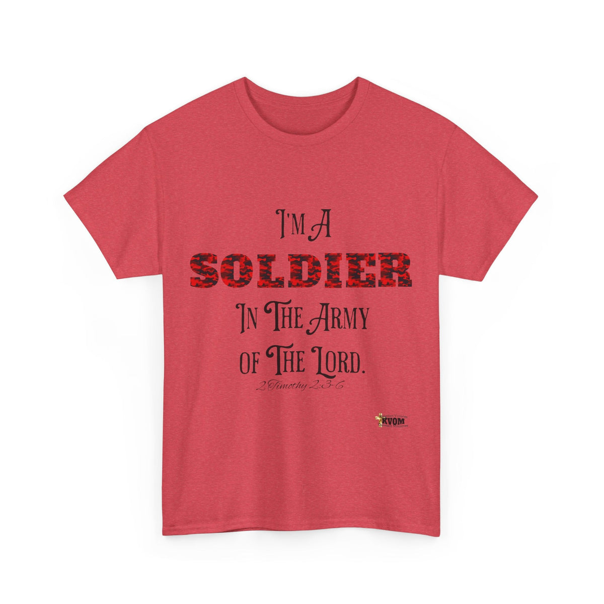 Soldier in The Army of The Lord T-Shirt, Red Camo-KVOM