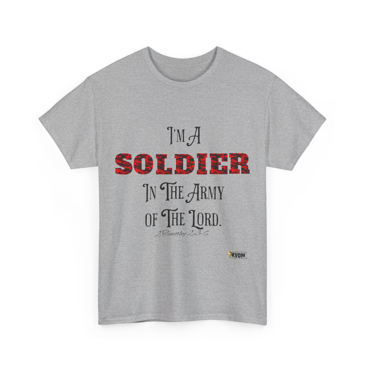 Soldier in The Army of The Lord T-Shirt, Red Camo-KVOM