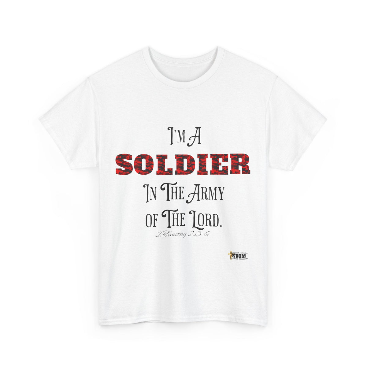 Soldier in The Army of The Lord T-Shirt, Red Camo-KVOM