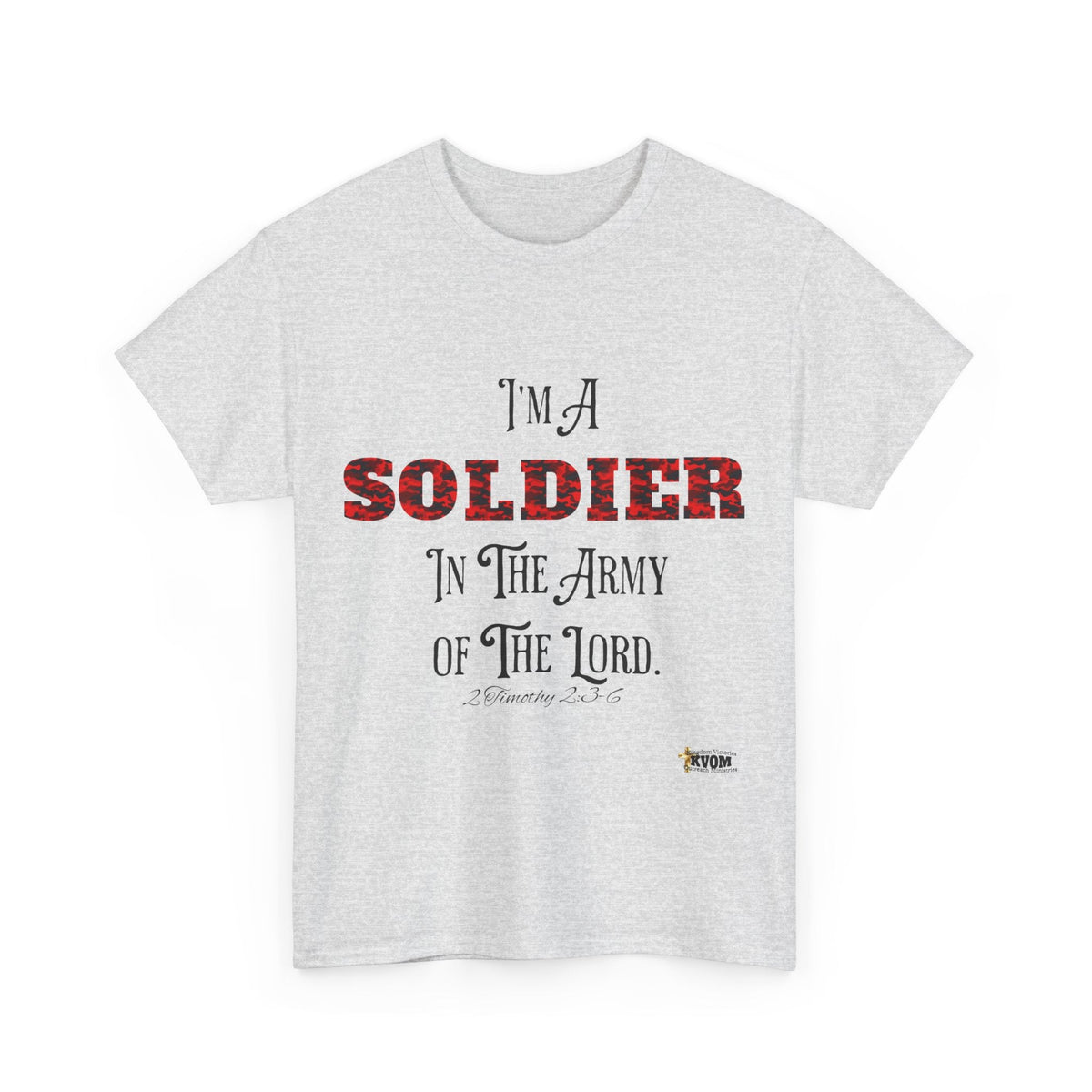 Soldier in The Army of The Lord T-Shirt, Red Camo-KVOM