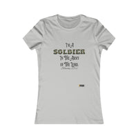 Soldier in The Army of The Lord Women's Fitted Tee, Green Camo-KVOM