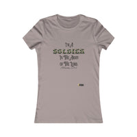 Soldier in The Army of The Lord Women's Fitted Tee, Green Camo-KVOM