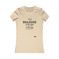 Soldier in The Army of The Lord Women's Fitted Tee, Green Camo-KVOM