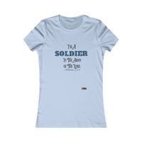 Soldier in The Army of The Lord Women's Tee, Blue Camo-KVOM