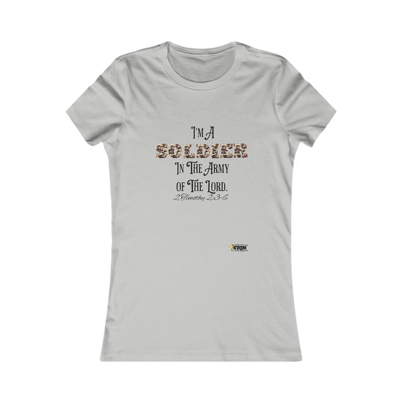 Soldier in The Army of The Lord Women's Tee, Brown Camo-KVOM