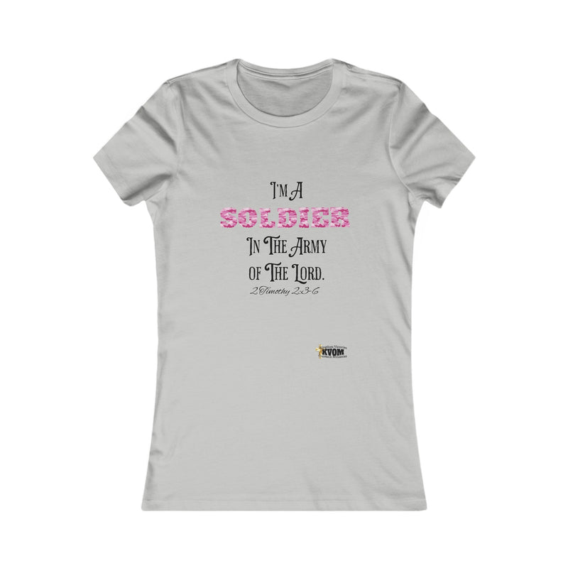 Soldier in The Army of The Lord Women's Tee, Pink Camo-KVOM