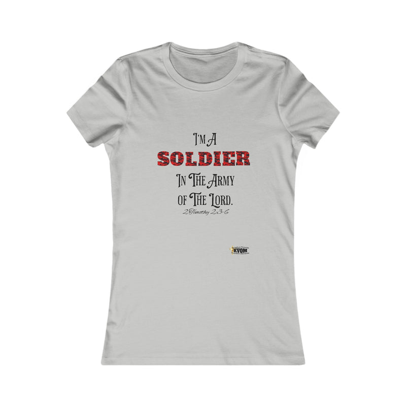 Soldier in The Army of The Lord Women's Tee, Red Camo-KVOM