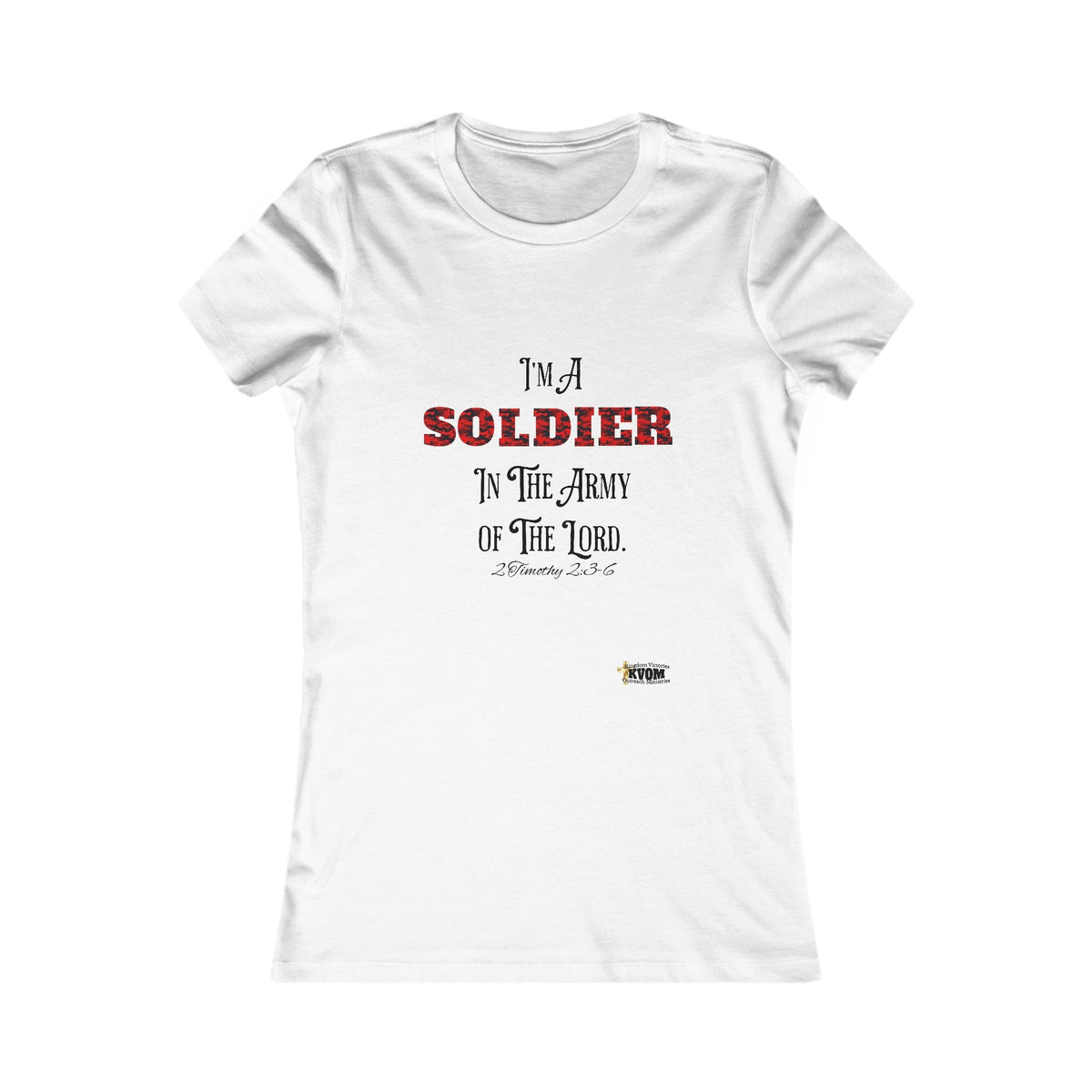 Soldier in The Army of The Lord Women's Tee, Red Camo-KVOM