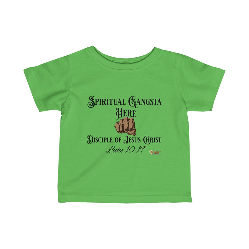 Spiritual Gangsta Infant Jersey Tee Black Fist-Children's Clothing-KVOM