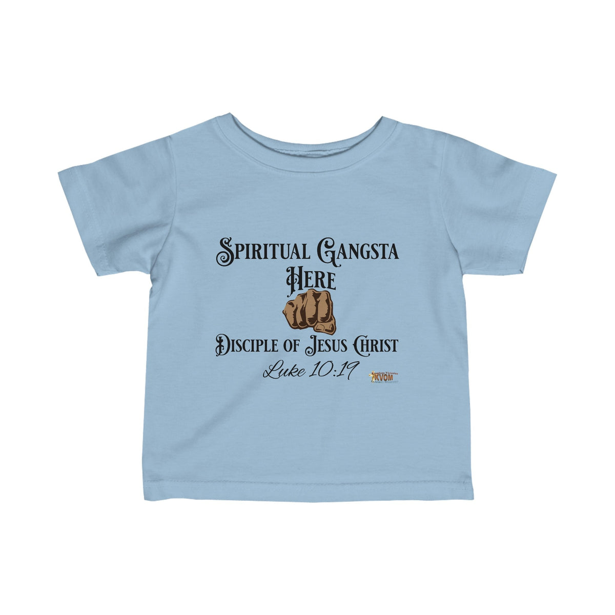 Spiritual Gangsta Infant Jersey Tee Black Fist-Children's Clothing-KVOM