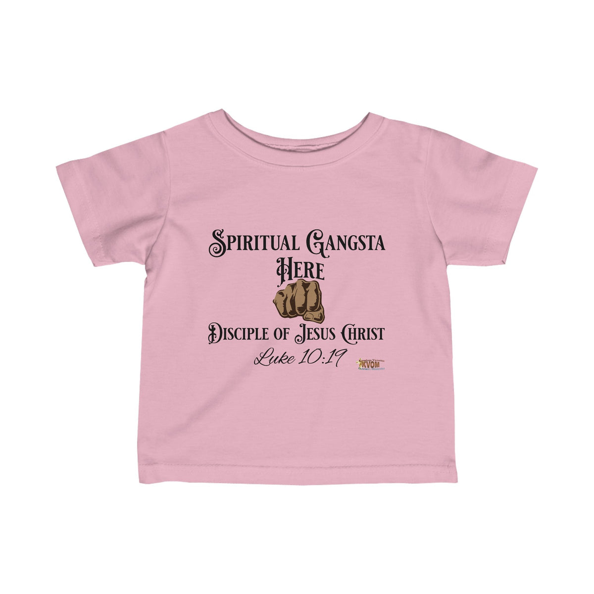 Spiritual Gangsta Infant Jersey Tee Black Fist-Children's Clothing-KVOM