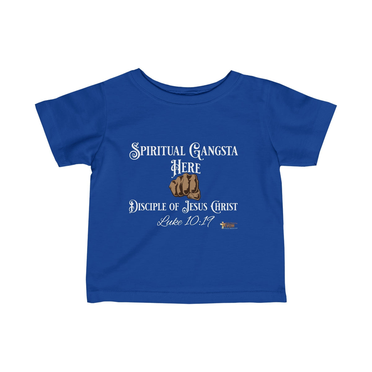 Spiritual Gangsta Infant Jersey Tee Black Fist-Children's Clothing-KVOM