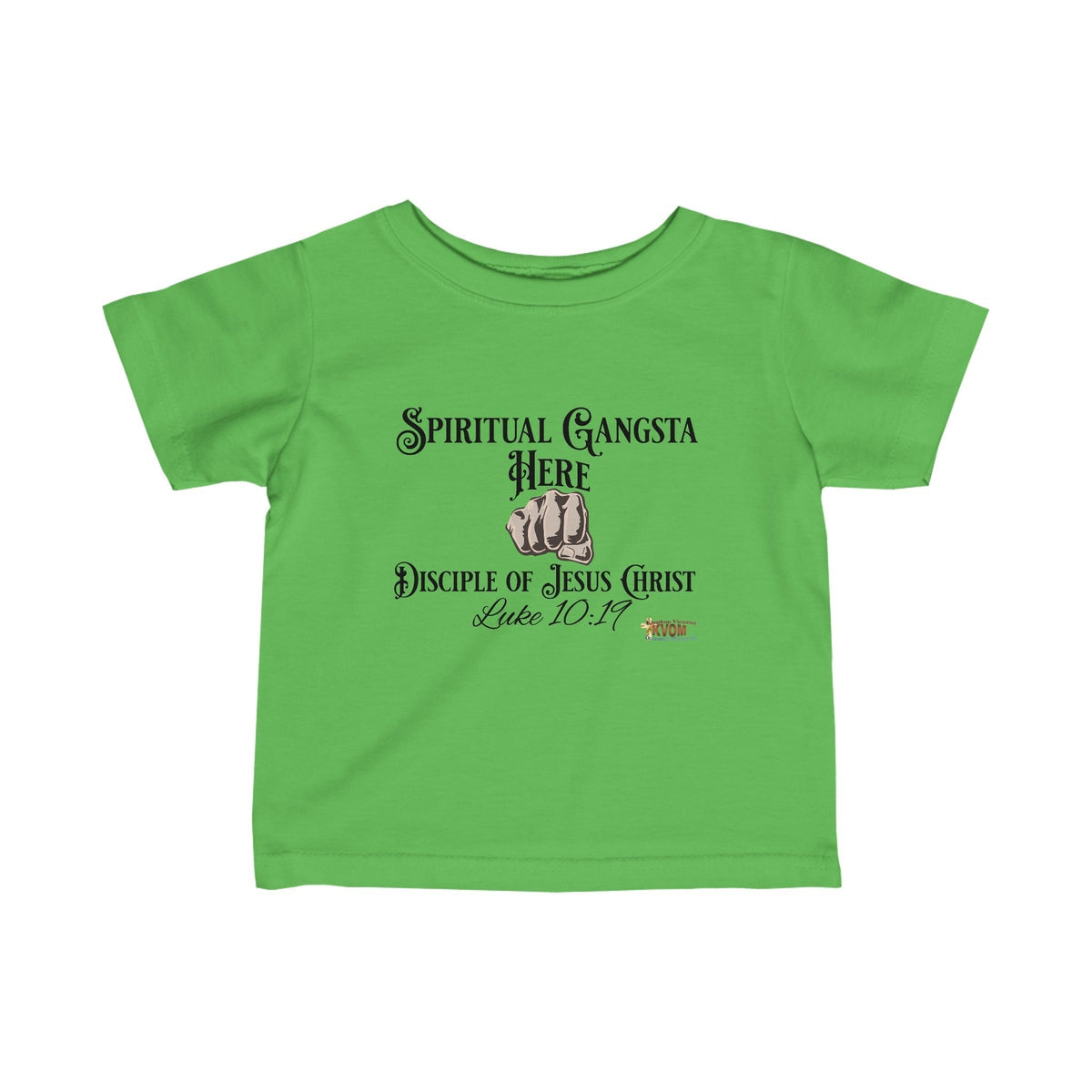 Spiritual Gangsta Infant Jersey Tee Light Fist-Children's Clothing-KVOM