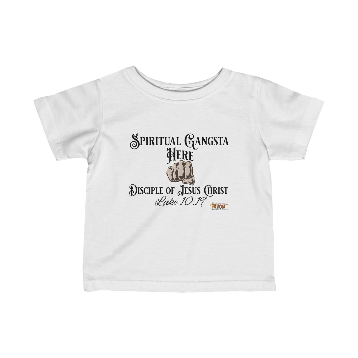 Spiritual Gangsta Infant Jersey Tee Light Fist-Children's Clothing-KVOM