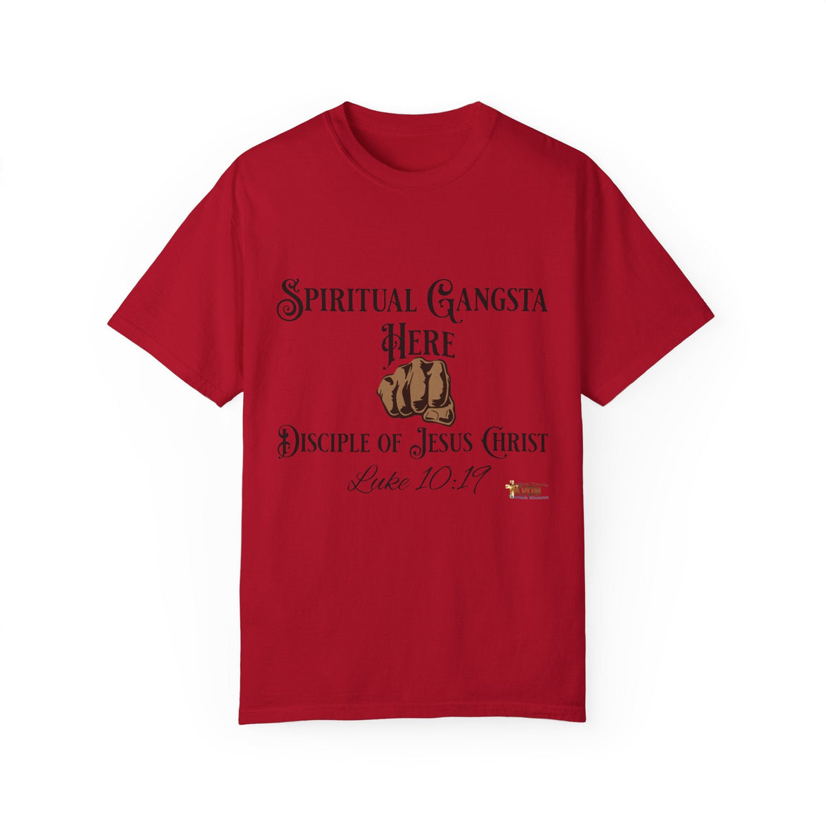 Spiritual Gangsta Unisex Relaxed T-shirt, Blk Fist-KVOM