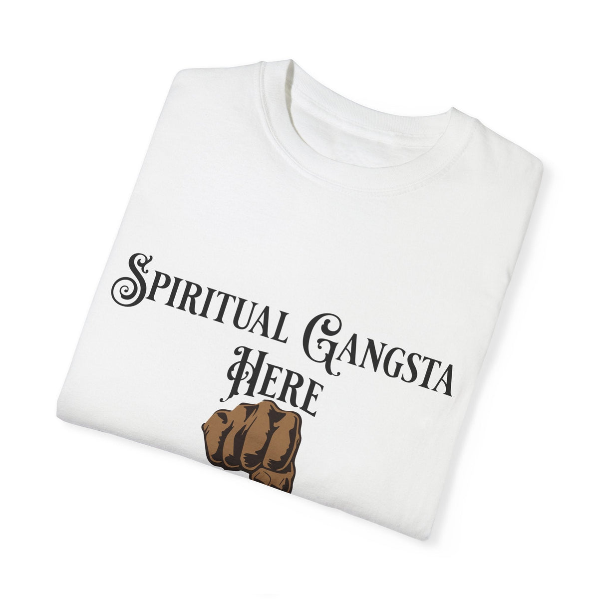 Spiritual Gangsta Unisex Relaxed T-shirt, Blk Fist-KVOM