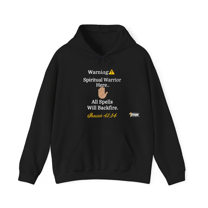 Spiritual Warrior Warning Hoodie Unisex Hoodie, Black-KVOM