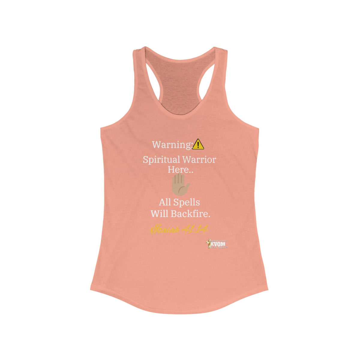 Spiritual Warrior Warning Women's Racerback Tank-KVOM