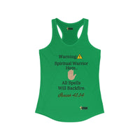 Spiritual Warrior Warning Women's Racerback Tank-KVOM