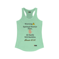 Spiritual Warrior Warning Women's Racerback Tank-KVOM