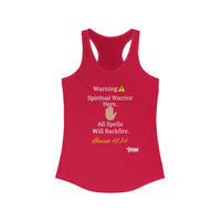 Spiritual Warrior Warning Women's Racerback Tank-KVOM